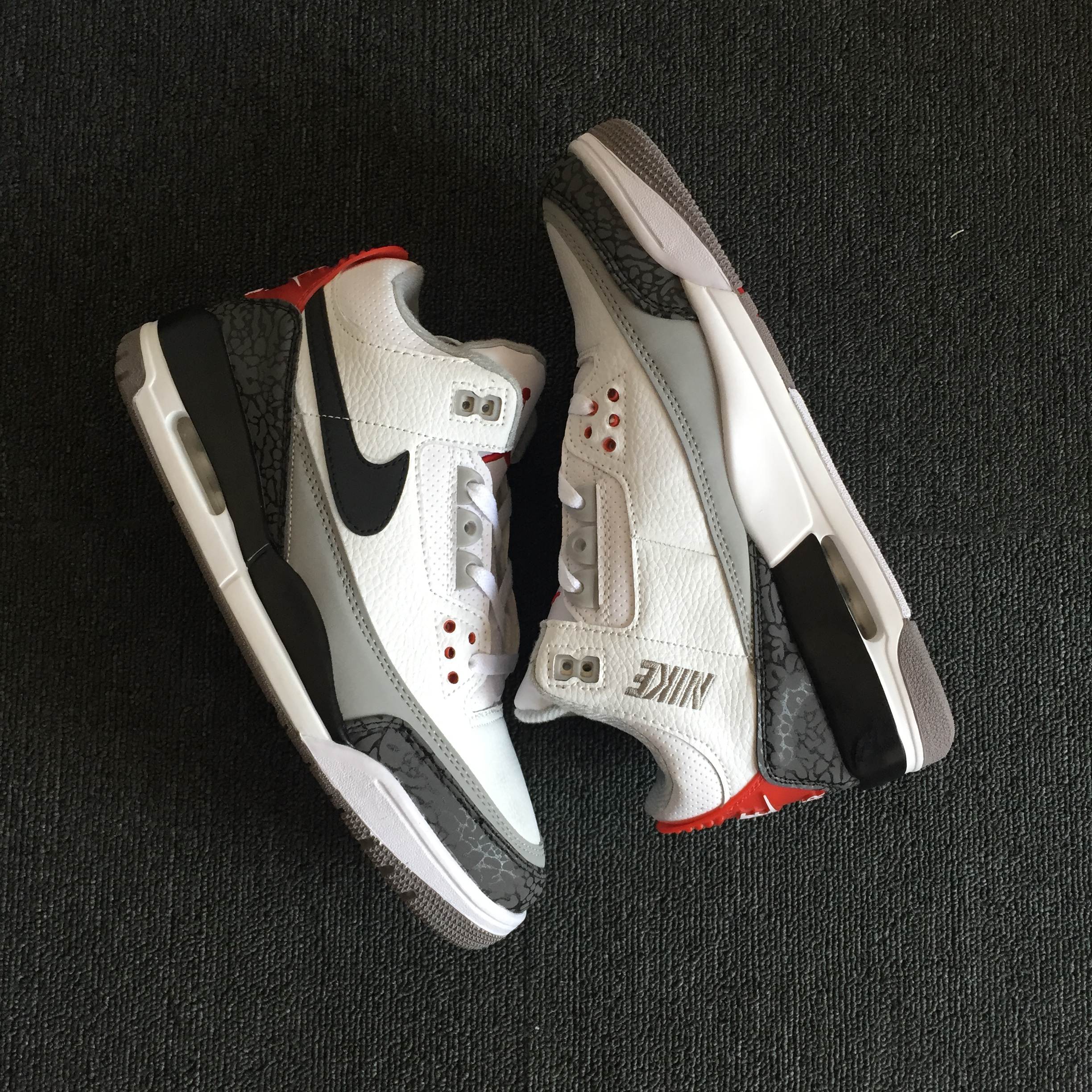 Air Jordan 3 Tinker AJ3 White Black Grey Shoes - Click Image to Close